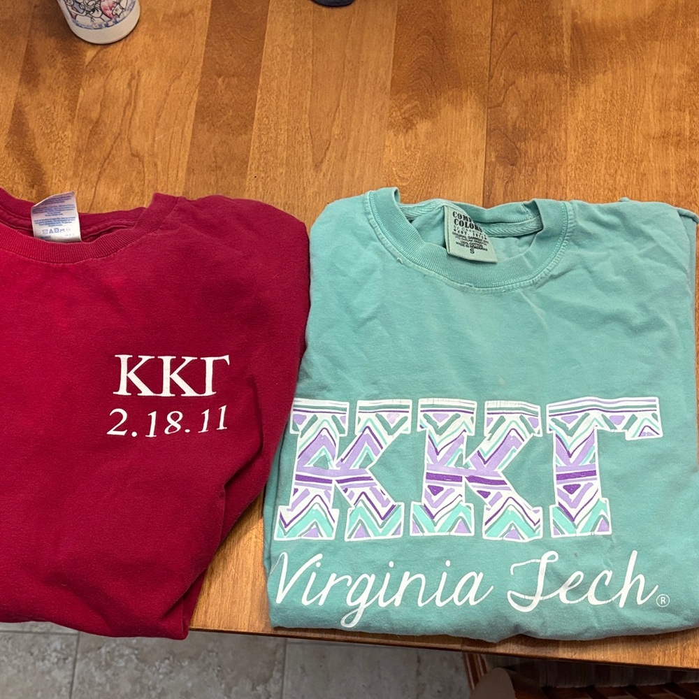 Kappa Kappa Gamma Virginia Tech women’s Shirts - Red and Green